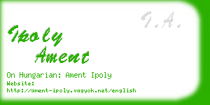 ipoly ament business card